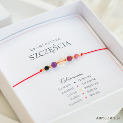 Bransoletka Szczęścia 5 kamieni