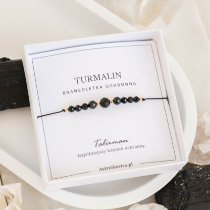 Bransoletka Ochronna z Turmalinem Turmalin Ochrona Talizman Amulet