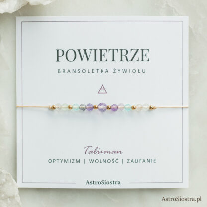 Bransoletka Żywioł Powietrza Optymizm Wolność Żywioły z kamieniami - obrazek 2