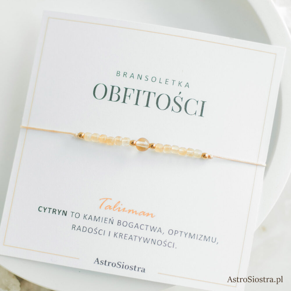 Bransoletka Bogactwo i Obfitość Talizman Amulet Na Sznurku