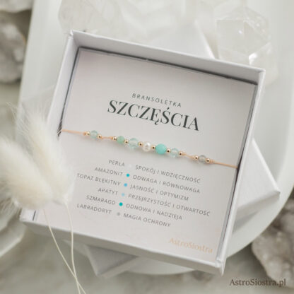 Bransoletka Szczęścia Harmonia i Odwaga 14K Perła - obrazek 3