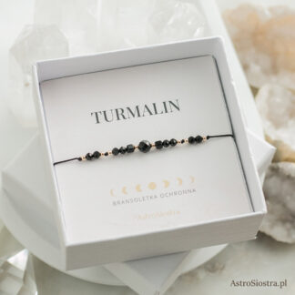 Bransoletka Ochronna 14K z Turmalinem Turmalin Ochrona Talizman Amulet