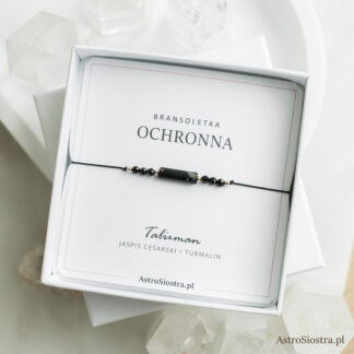 Bransoletka Ochronna 14K Jaspis Turmalin Ochrona Talizman Amulet