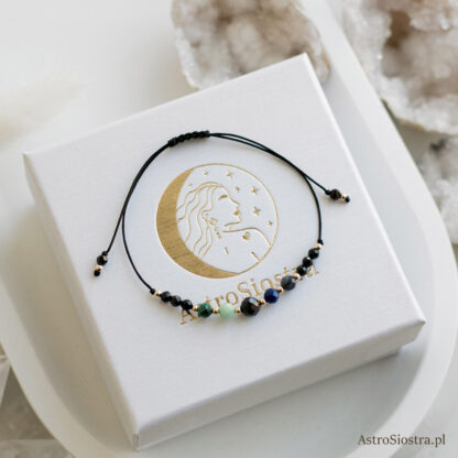 Bransoletka Byk 14K Znak Zodiaku Zodiakalna z Turmalinem - obrazek 2