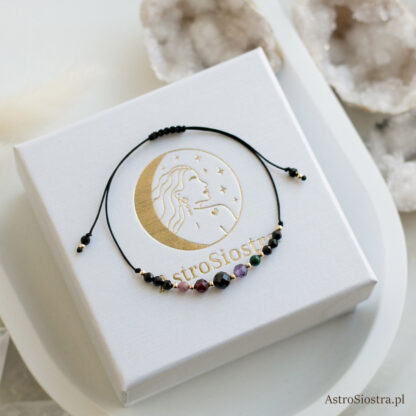 Bransoletka Skorpion 14K Znak Zodiaku z Turmalinem - obrazek 3