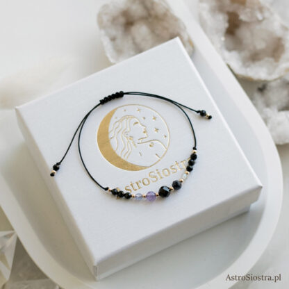 Bransoletka Strzelec 14K Znak Zodiaku z Turmalinem - obrazek 2