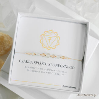 Bransoletka Czakra Splotu Słonecznego Czakry Splot Słoneczny Talizman Amulet 14K