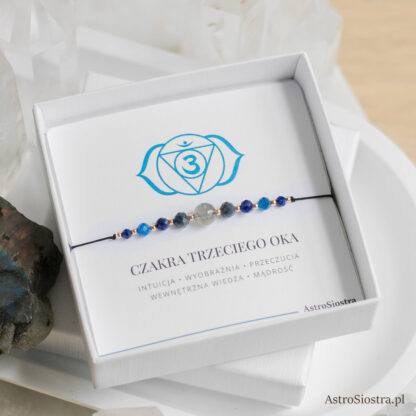 Bransoletka Czakra Trzeciego Oka Czakry Talizman Amulet 14K