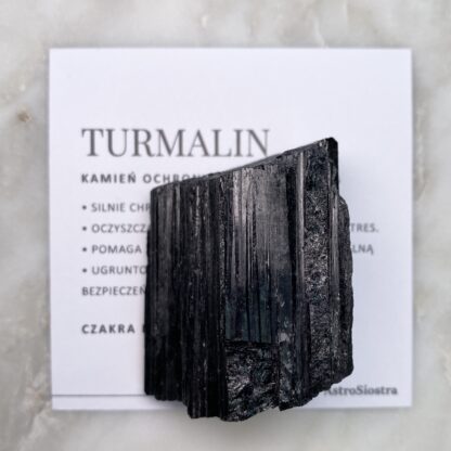 Turmalin Czarny Surowy 96g 5cm Mozambik