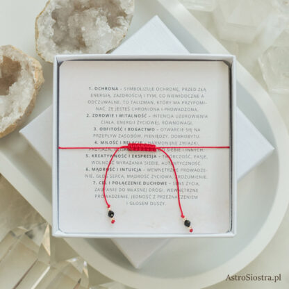 Bransoletka 7 węzłów 14K z Turmalinem Turmalin Ochronna Ochrona Talizman Amulet - obrazek 2