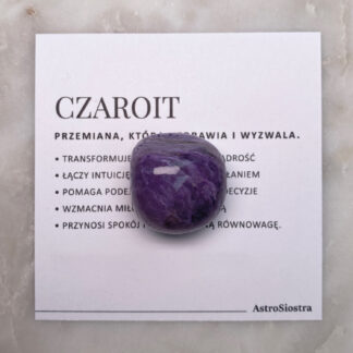 Czaroit kamień naturalny szlifowany n06 19g Rosja