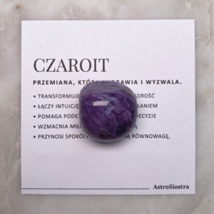 Czaroit kamień naturalny szlifowany n06 19g Rosja