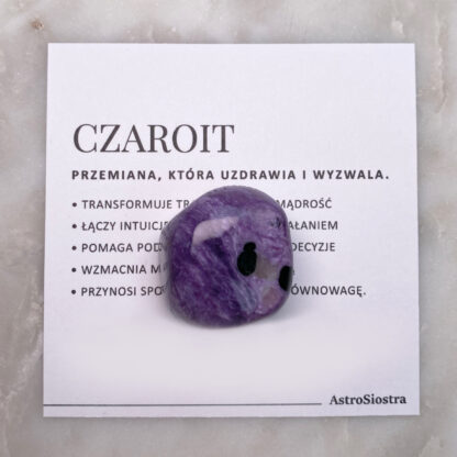 Czaroit kamień naturalny szlifowany n09 24g Rosja