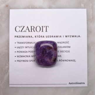 Czaroit kamień naturalny szlifowany n10 19g Rosja