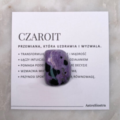 Czaroit kamień naturalny szlifowany n08 22g Rosja