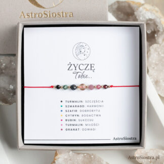 Bransoletka z Życzeniami - Życzę Tobie - Szmaragd, Szafir, Rubin Talizman Amulet