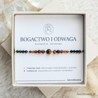 Wysyłka 24h Bogactwo i Odwaga Tygrysie Oko Turmalin z Turmalinem