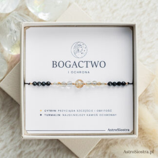 Wysyłka 24h Bogactwo i Ochrona Cytryn Turmalin z Turmalinem