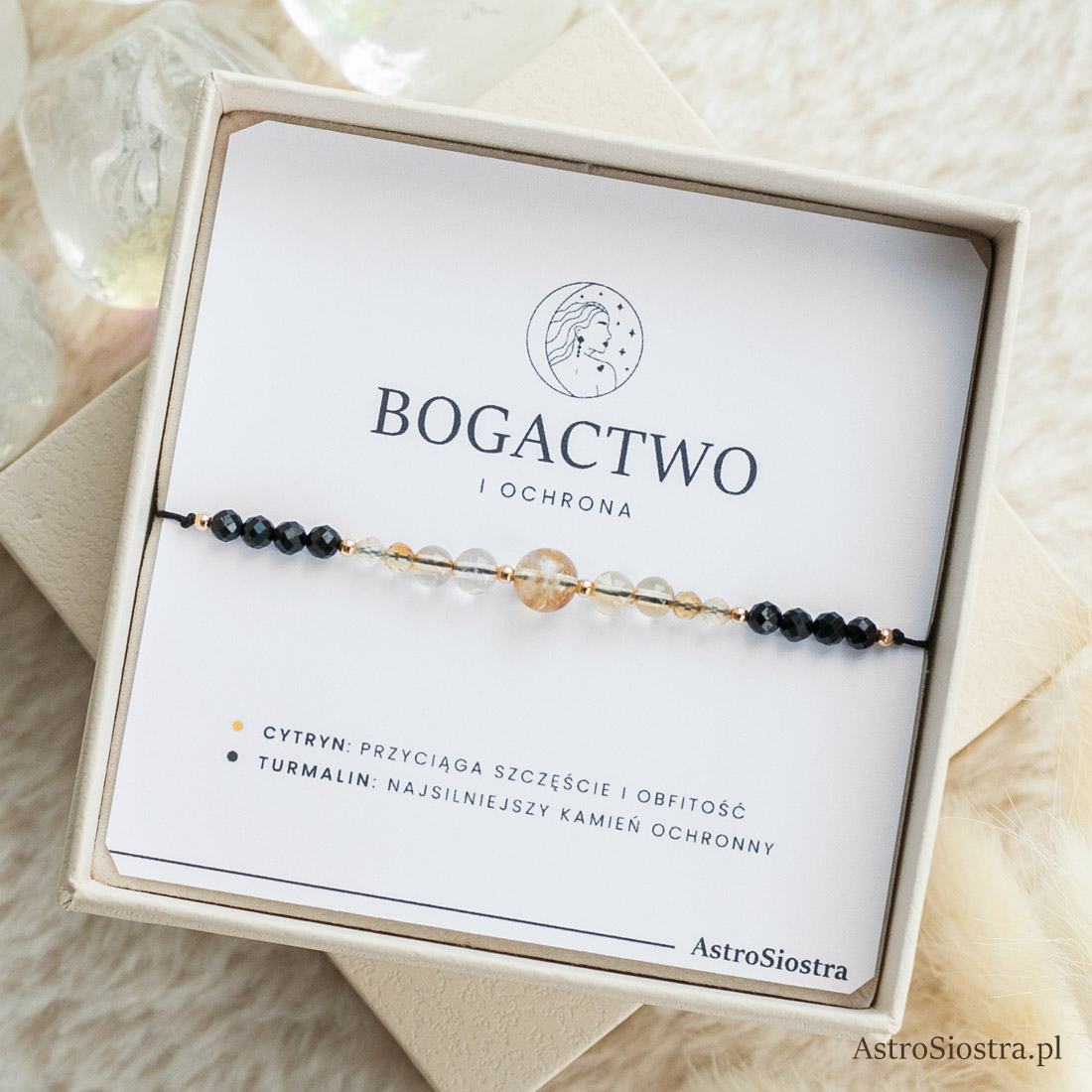 Wysyłka 24h Bogactwo i Ochrona Cytryn Turmalin z Turmalinem - obrazek 2