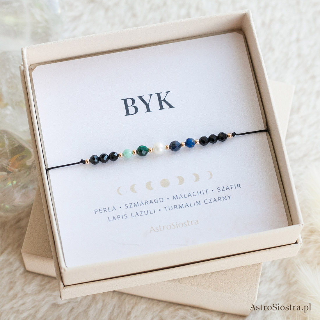 Wysyłka 24h Byk z Perłą Bransoletka Znak Zodiaku Zodiak Zodiakalna