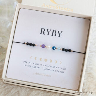 Wysyłka 24h Ryby z Perłą Bransoletka Znak Zodiaku Zodiak Zodiakalna