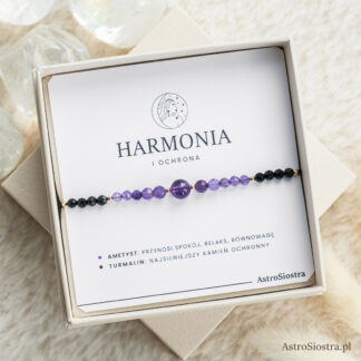 Wysyłka 24h Harmonia i Ochrona Ametyst Turmalin z Turmalinem