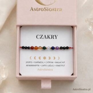 Bransoletka Czakry z Turmalinem Talizman Czakr Harmonia Energia Zdrowie Balans Amulet